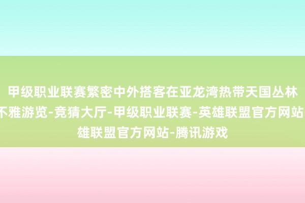 甲级职业联赛繁密中外搭客在亚龙湾热带天国丛林旅游区参不雅游览-竞猜大厅-甲级职业联赛-英雄联盟官方网站-腾讯游戏