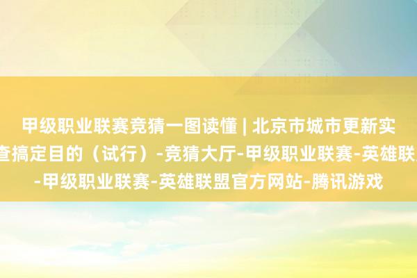 甲级职业联赛竞猜一图读懂 | 北京市城市更新实验有料到打算纠合审查搞定目的（试行）-竞猜大厅-甲级职业联赛-英雄联盟官方网站-腾讯游戏